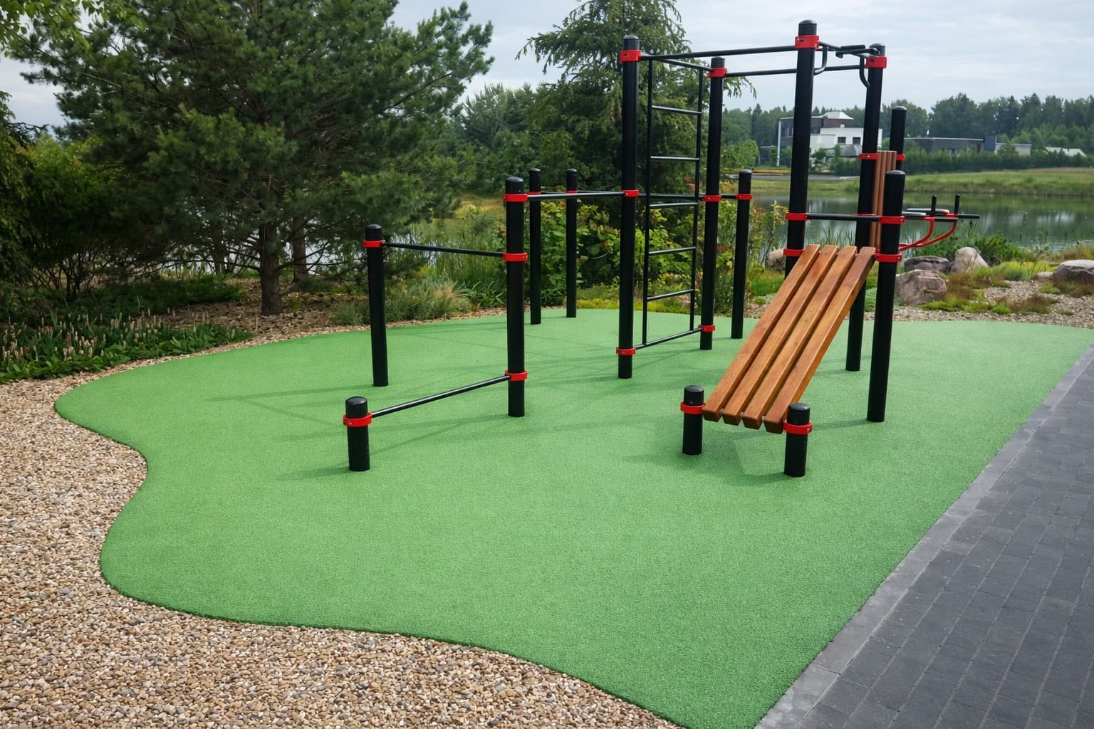 Спортивное покрытие из резиновой крошки