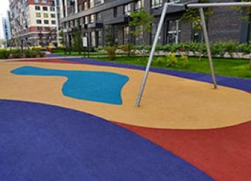 Покрытие из каучуковой крошки Safetyplay TPV на площадке